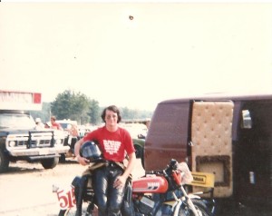 Loudon, NH circa 1981.  The only thing I remember about this race is that I couldn't concentrate because I was distracted by the cute 17 year old that took the picture.  Turns out, I've been married to her for almost 25 years.